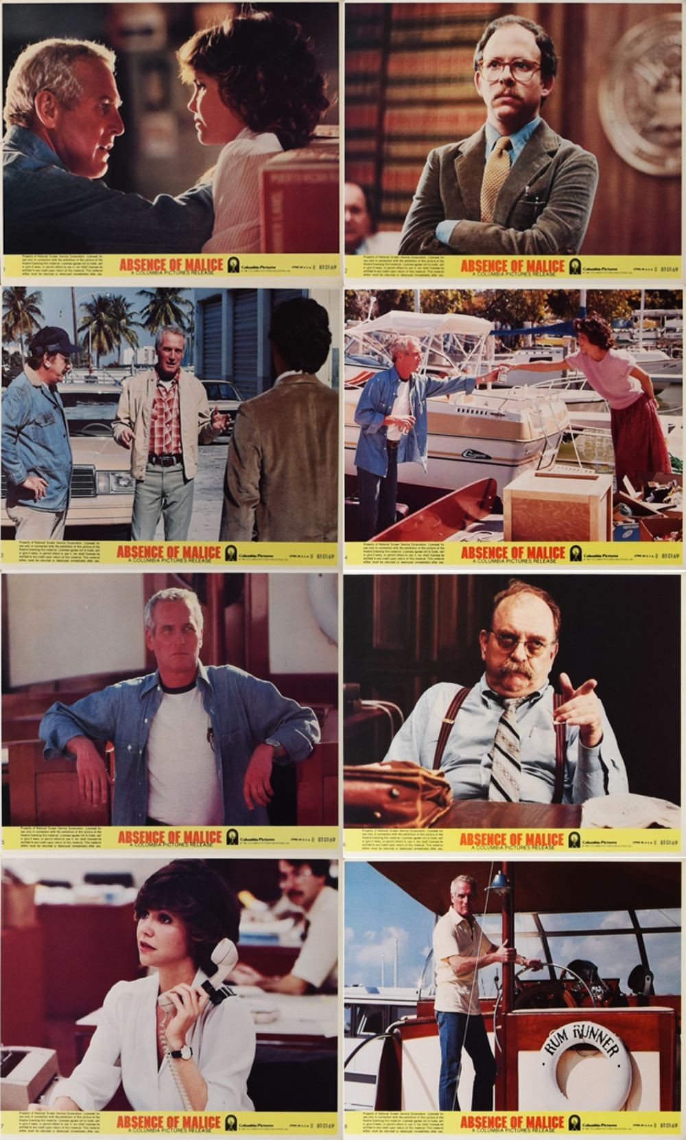 Absence of Malice original lobby cards