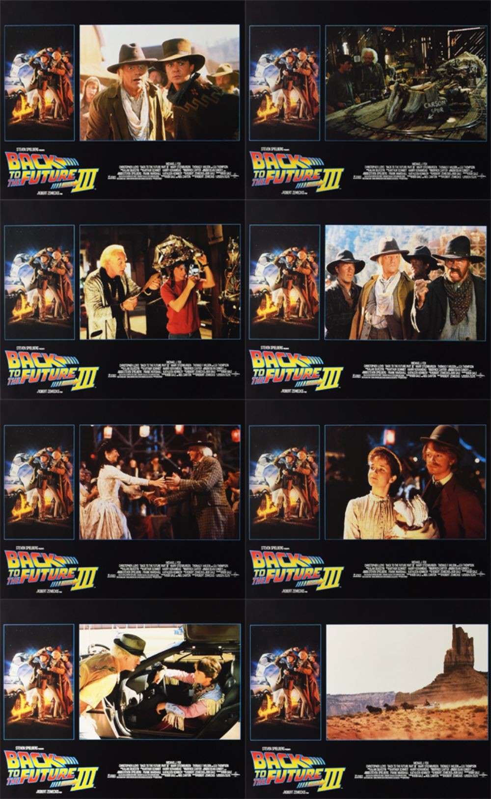 Back to the Future Part III original lobby cards