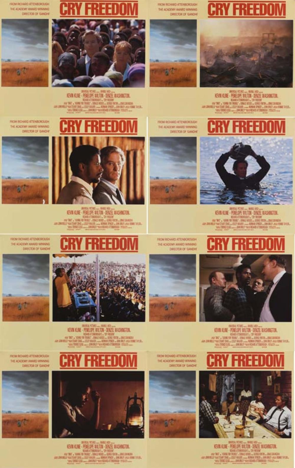 Cry Freedom original lobby cards