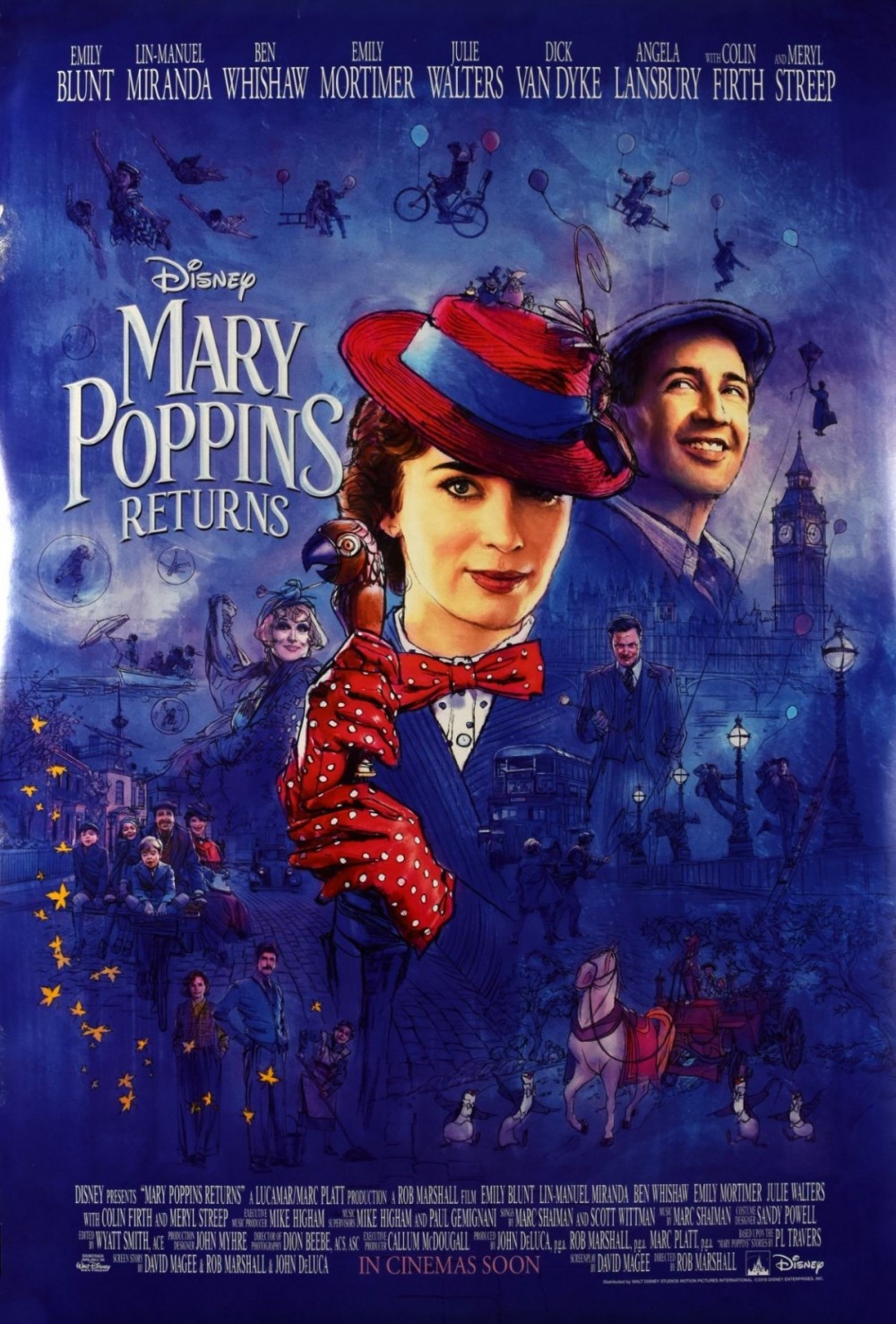 Mary Poppins Returns Disney Movie 2018 Emily Blunt Art Canvas Poster Print 